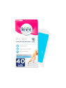 Veet Bandes de Cire Froide Peaux Sensibles 40 bandes