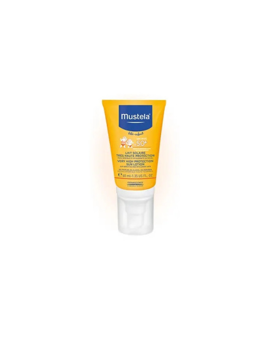 Mustela Bébé Lait Solaire SPF50+ Très Haute Protection Visage 40ml