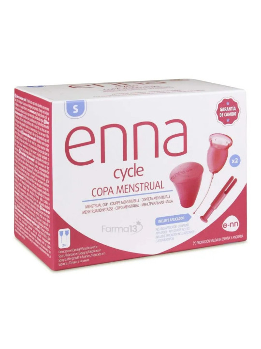 Enna Cycle Coupe Menstruelle Taille S Pack de 2 + Applicateur