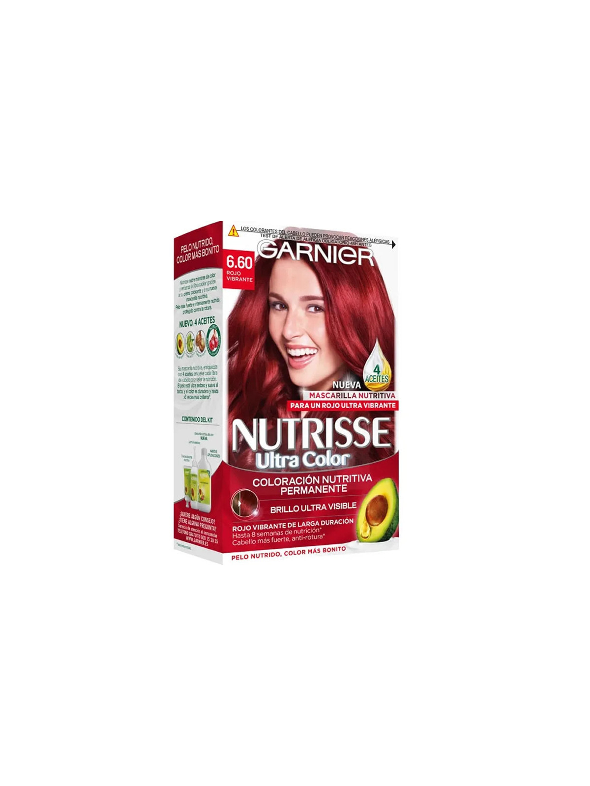 Garnier Nutrisse Coloration Permanente 6.60 Rouge Intense