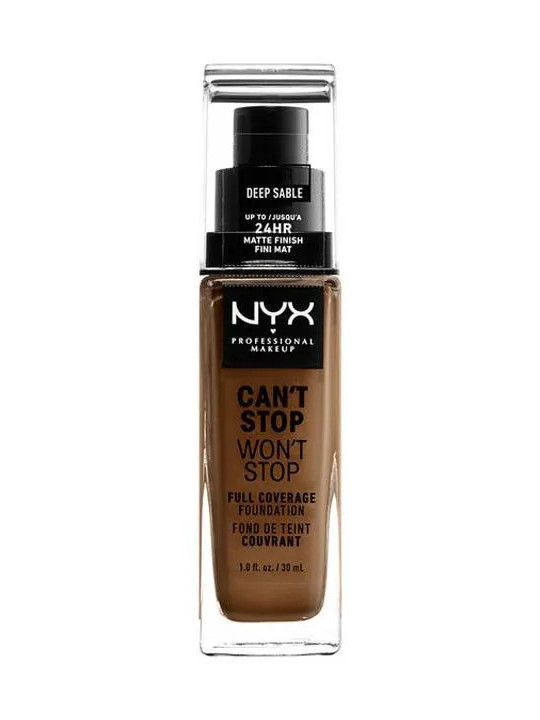 NYX Can't Stop Won't Stop Fond de Teint Couvrant Deep Sable 30ml