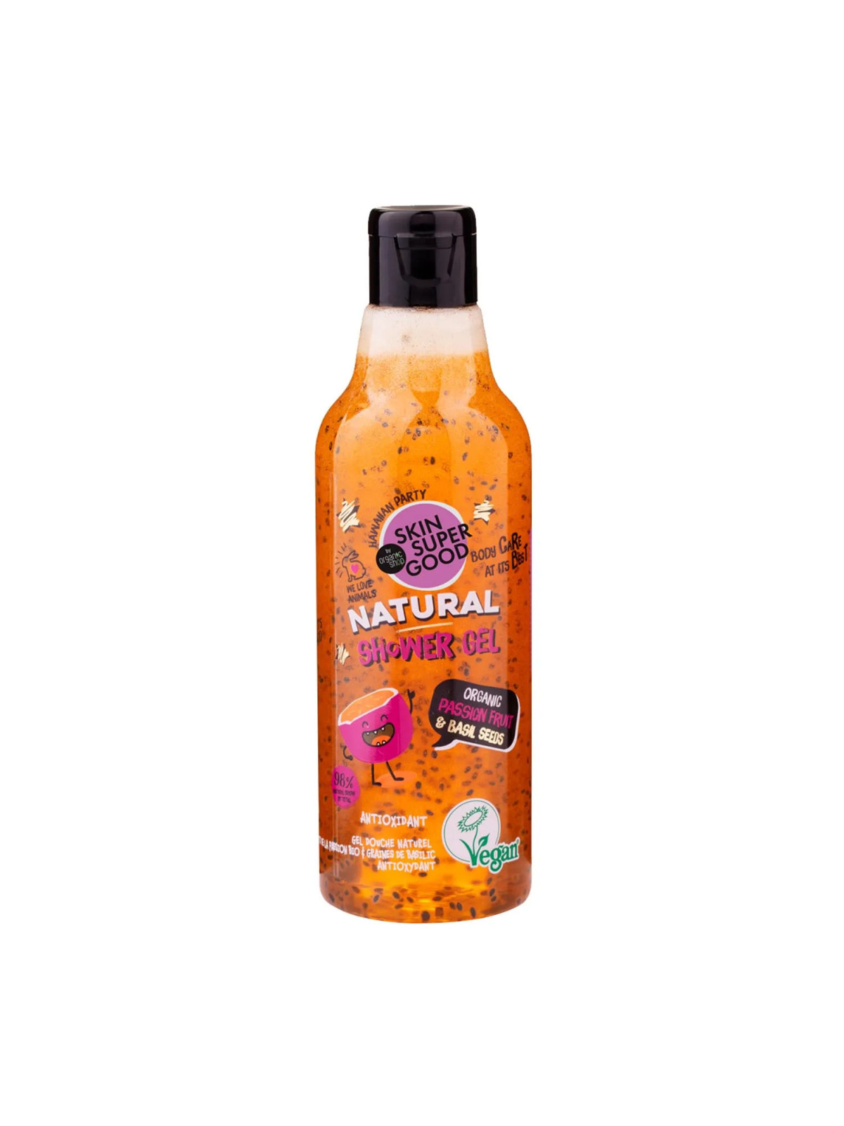 Natura Siberica Skin Super Good Gel Douche Naturel Fruit de la Passion et Graines de Basilic 250ml