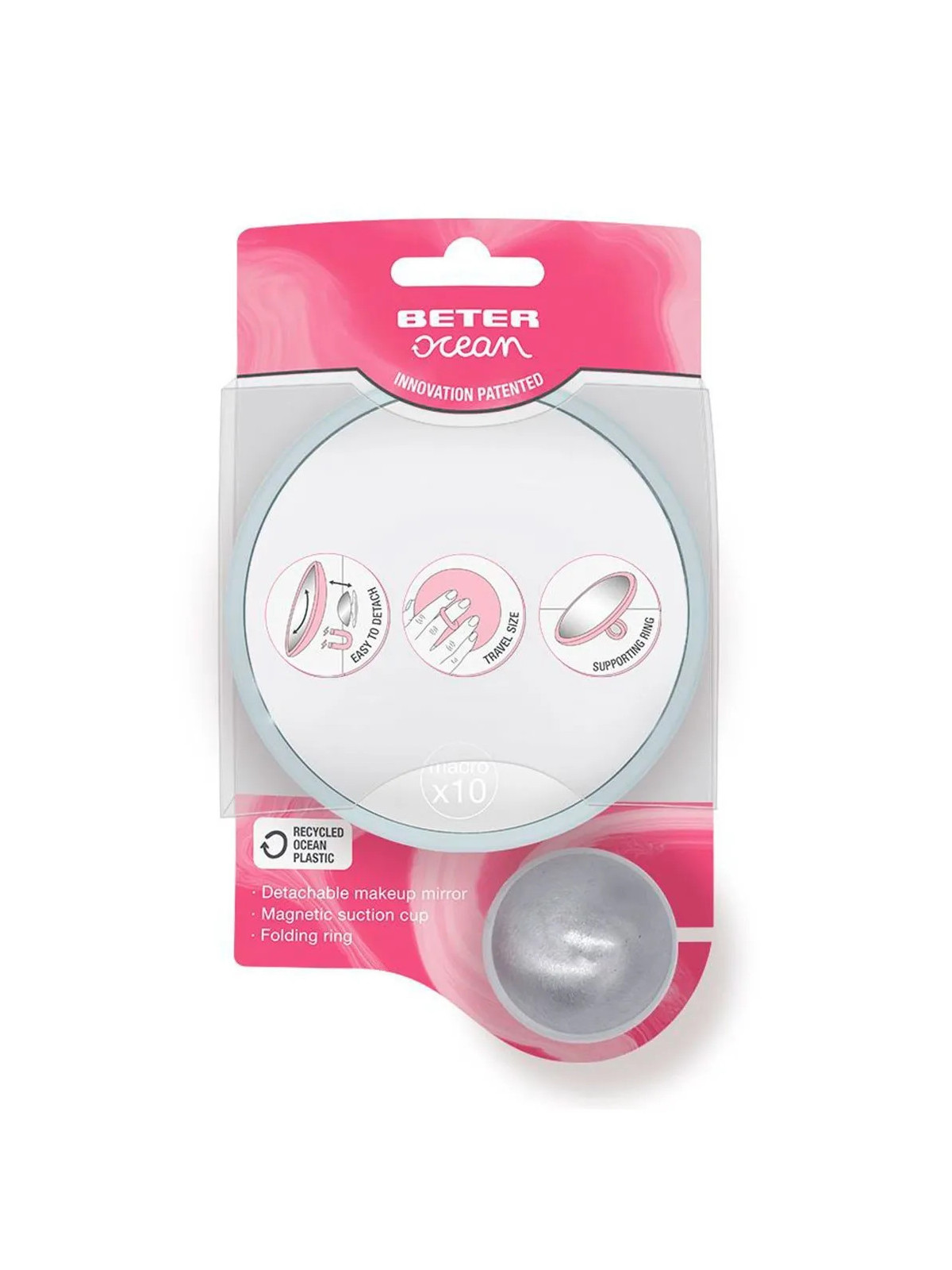 Beter Miroir Ocean Amovible à Ventouse Magnétique Grossissant x10