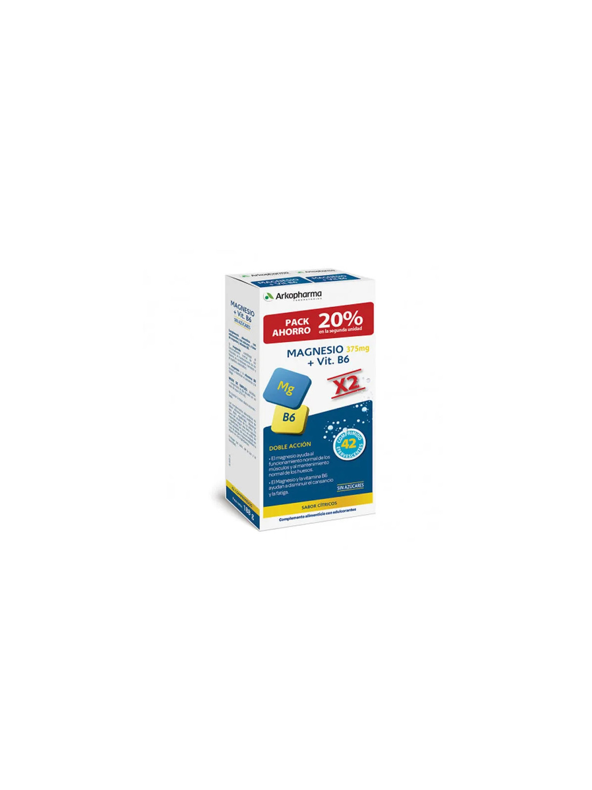 Arkovital Magnésium B6 375mg 21 Comprimés Lot de 2