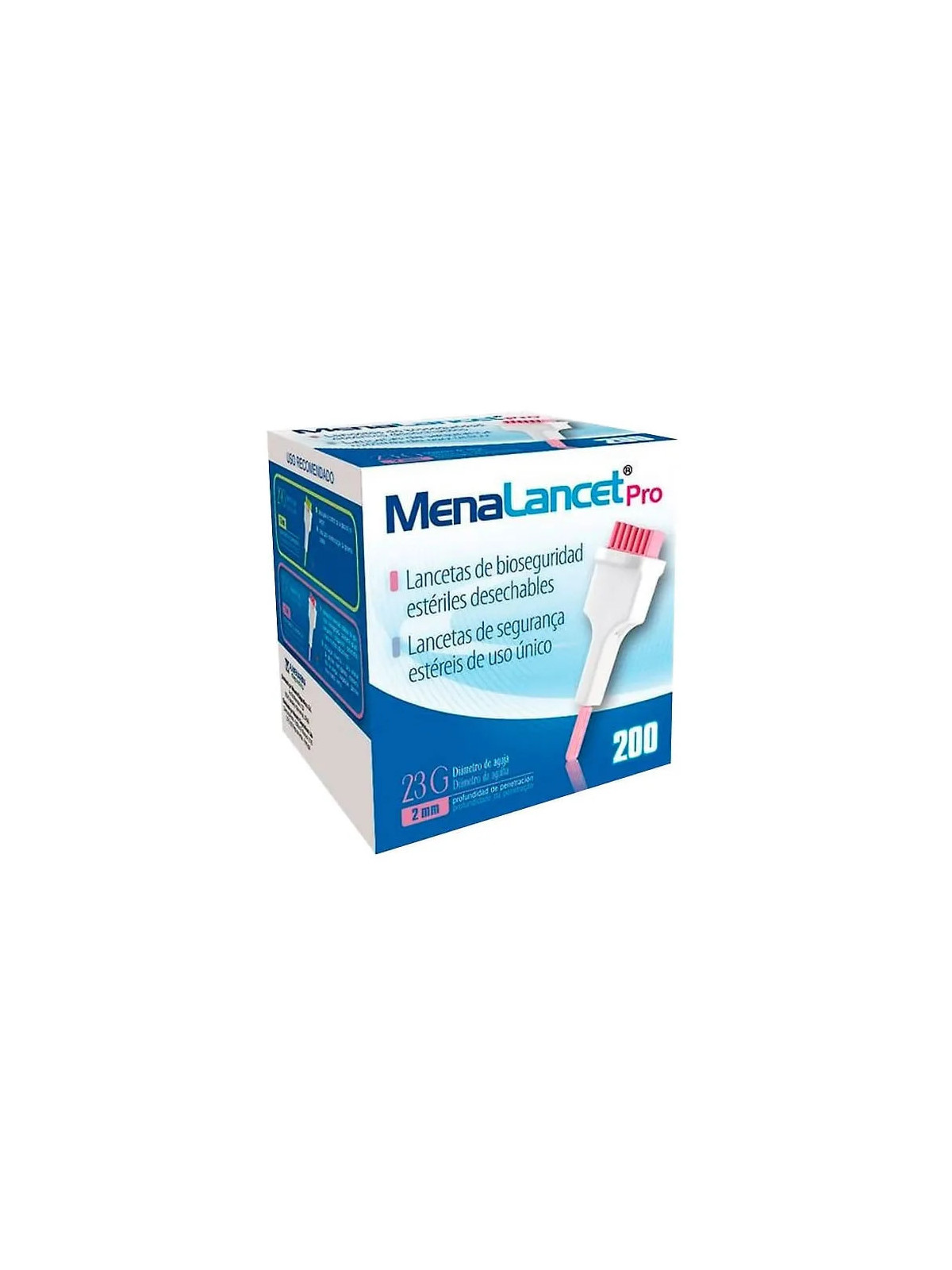 Menarini Menalancet Pro 23G 200 Lancettes