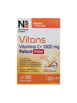 NS Vitans Vitamin C+ 1000mg Retard Max 30 Comprimés