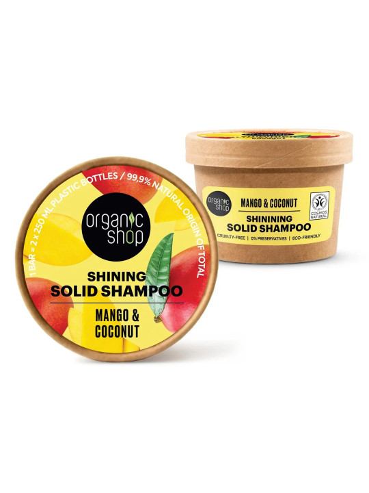 Organic Shop Mango Shampooing Solide Brillance 60g