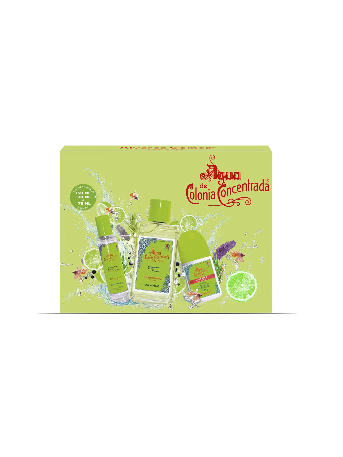 Alvarez Gómez Coffret Eau de Cologne 150ml + 30ml + Déodorant Agua Fresca